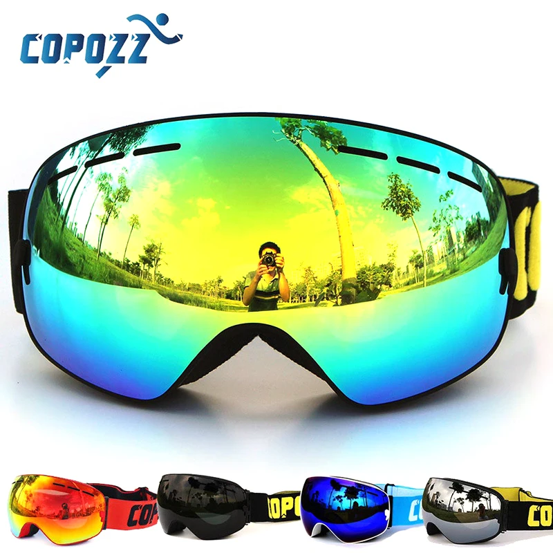 Copozz поляризованные лыжные очки с двойными линзами UV400 противотуманные gafas