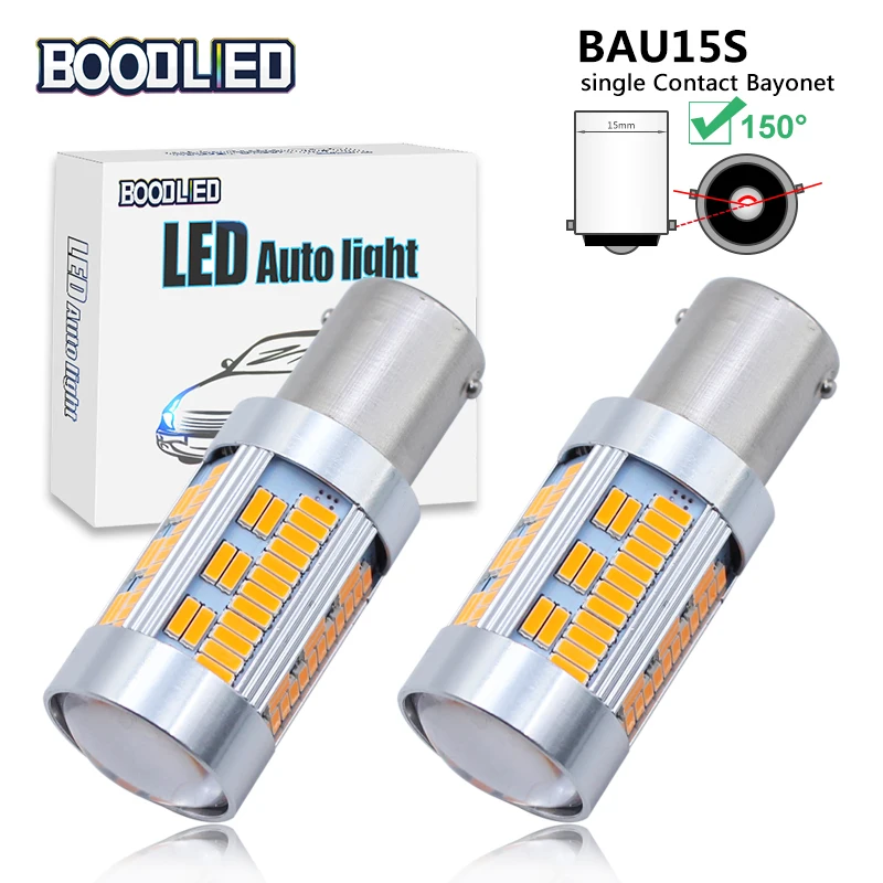 SO. K 2 шт. 1156 BAU15S PY21W светодиодный 4014 SMD 105 светодиодный лампы янтарно-желтого цвета для авто автомобиля Лампа сигнала поворота обратный светильник без гипервспышки