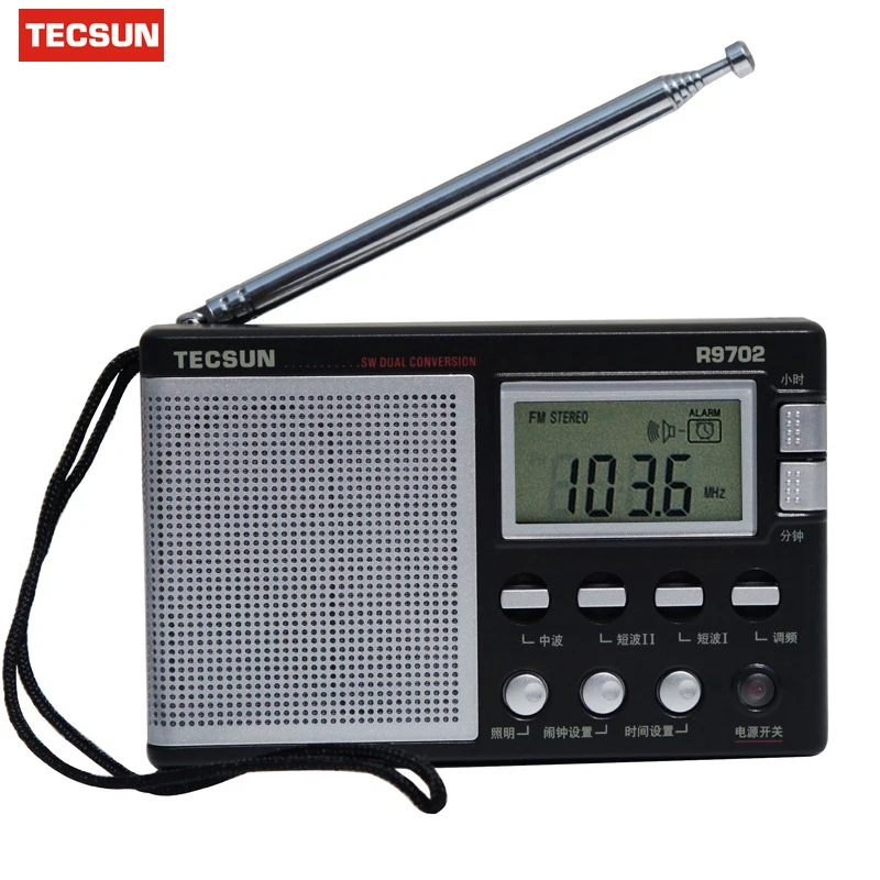 Tecsun R-9702 R9702 FM/MW/SW стерео приемник международных полос DSP радио портативное радио встроенный динамик высокочувствительное радио