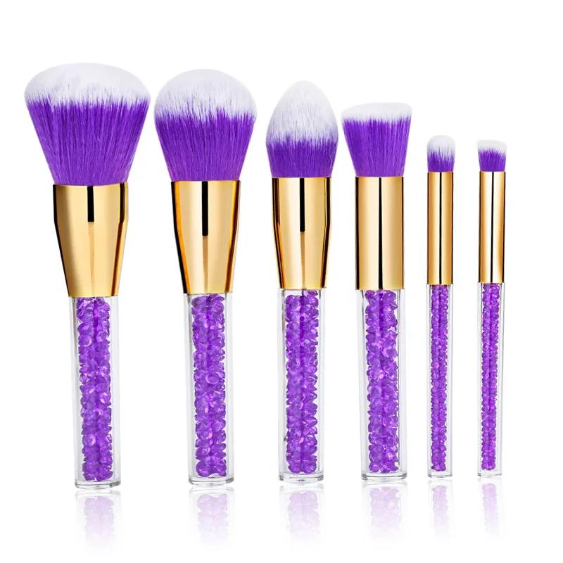 6pcs/Sets New Fashion Make up Brush Acrylic Drill Cosmetic Brush Makeup