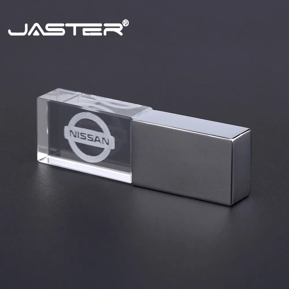 

JASTER nissan crystal + metal USB flash drive pendrive 4GB 8GB 16GB 32GB 64GB 128GB External Storage memory stick u disk