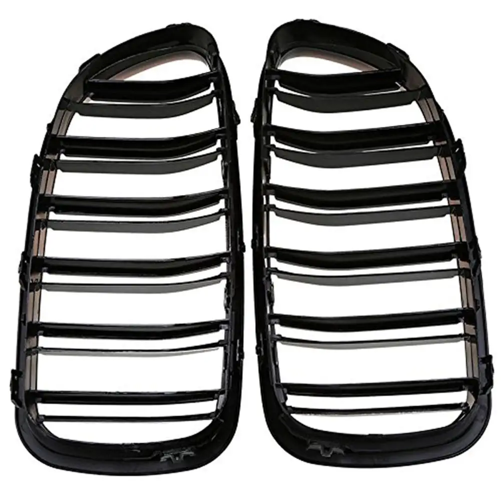 buy Gloss Black Front Kidney Twin Fins Grille Auto Accessories For BMW Sedan F10 F11 F18 M5 2010 2016