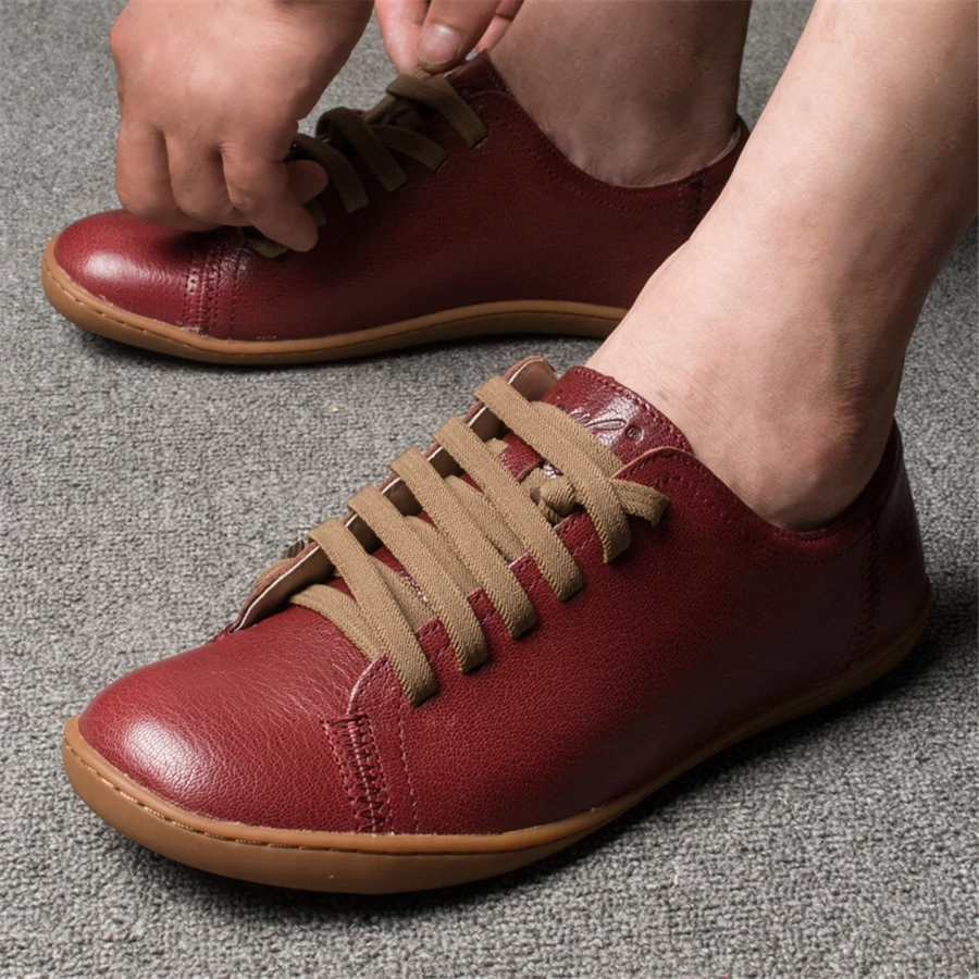 

Men casual shoes men's genuine leather flat sneakers luxury brand flats shoes lace up loafers moccasins men footwe