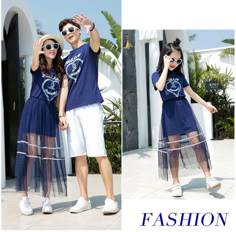 Family Matching Clothes Set | Mother Daughter Dresses Skirt | Father Son T-shirt Shorts