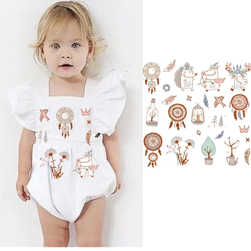Термоклейкие нашивки в форме животных Kawaii Dreamcatcher термоклейкие наклейки с утюгом