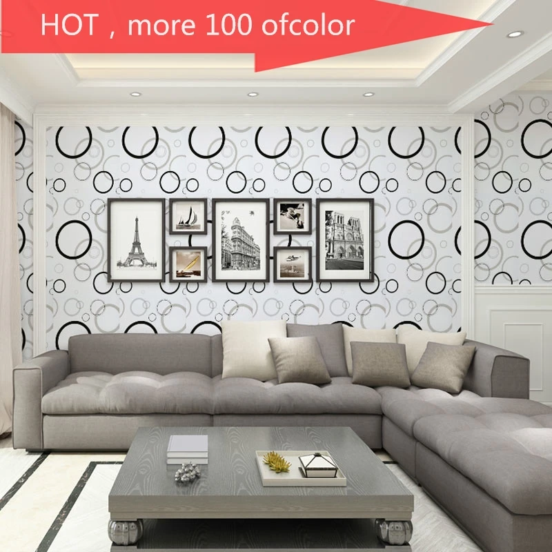 جديد حار PVC الفينيل الأبيض أسود دائرة الغراء للماء الأطفال نوم النوم للماء خزانة سطح المكتب خلفيات ملصقات جدار