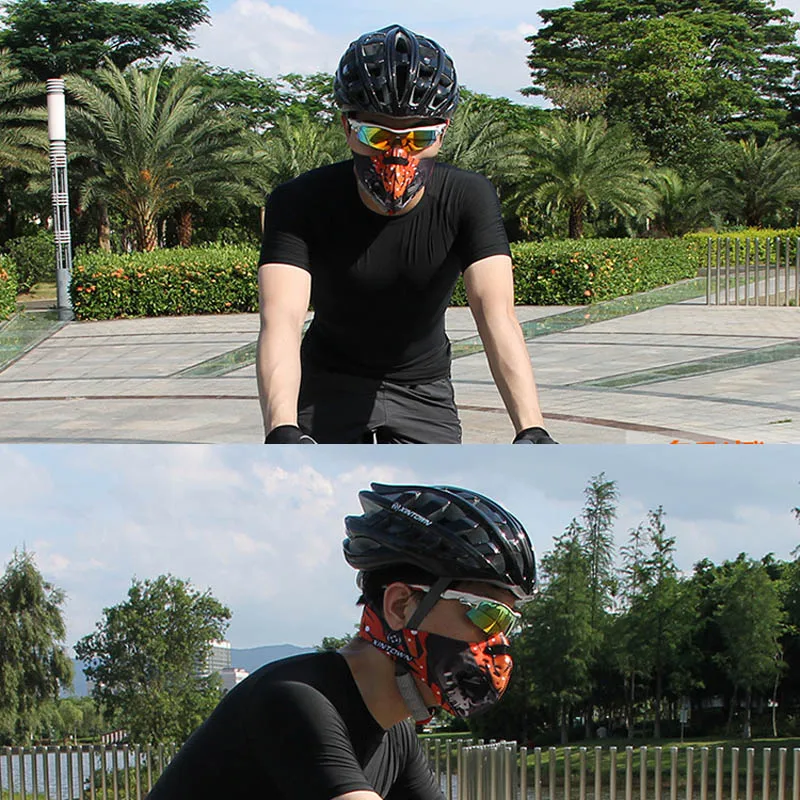 

Outdoor Cycling Half Face Mask Dust Windproof Anti Pollen Allergy Activated Carbon Masks Filter Sports Riding Running EK-New