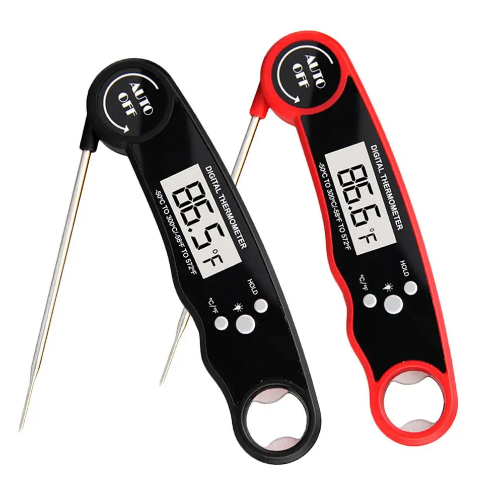 

Electronic Digital Thermometer Waterproof Foldable Backlight Night Vision Temperature Measuring Instrument for BBQ Meat Food