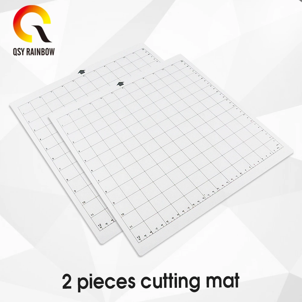 

2pcs Replacement Cutting Mat Transparent Adhesive Mat with Measuring Grid for Silhouette Cameo Plotter Machine