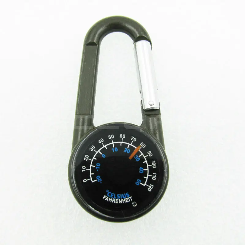 

Aluminum Carabiner Compass + Thermometer for Mountain-chimbing Hiking Outdoor Camping Model DC27T2