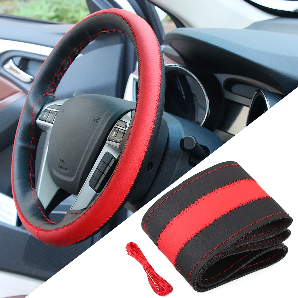 Car DIY Steering Wheel Covers for Toyota Camry RAV4 Prado Corolla Honda
