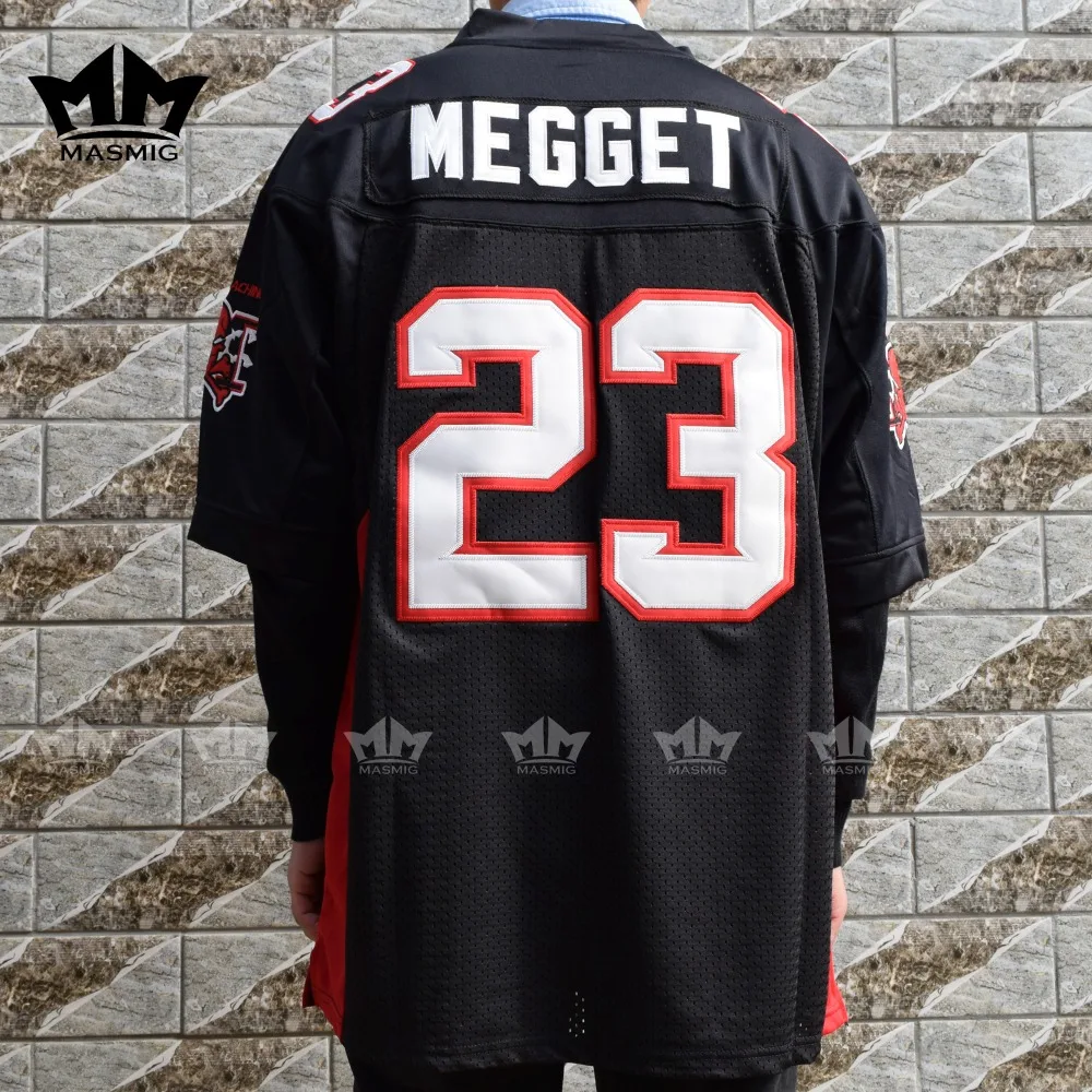 MM masmig la yarda más larga Earl megget 23 Media máquina fútbol americano  jersey negro M 4XL|american football jersey|football jerseysfootball  jerseys black - AliExpress