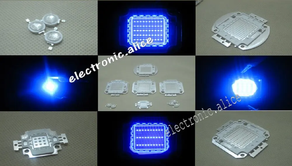 

1W 5W 10W 20W 30W 50W 100W Blue High Power LED Light SMD chip 460nm Aquarium DIY New