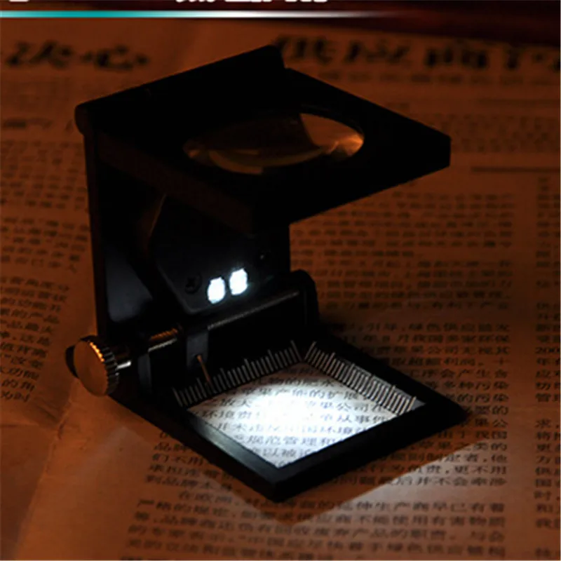 10x portatil jeweler lupa de pano claro led com calibracao 01