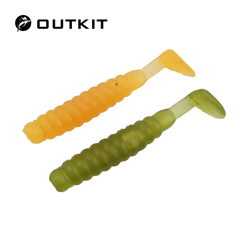 OUTKIT Pesca искусственная 10 шт. 4 5 см плавающая Мягкая приманка в виде червя