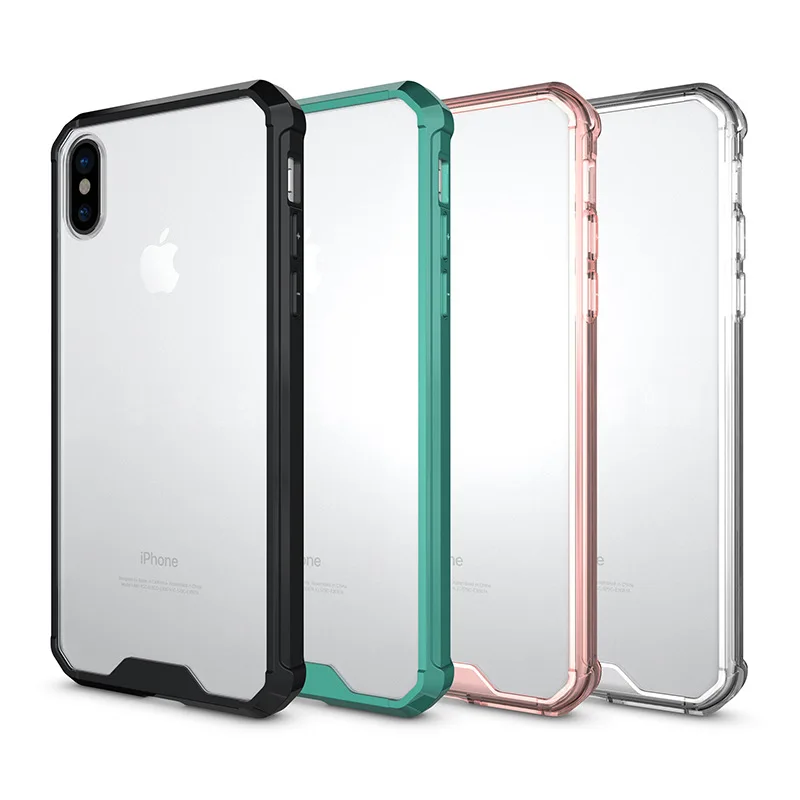 Полный защитный чехол для iPhone X 2в1 дизайн прозрачная задняя крышка с яркий бампер из термопластичного полиуретана чехол рамка для Iphone