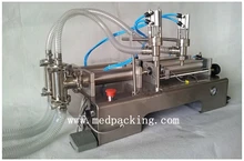 5 100ml Automatic Double Head Liquid Softdrink Filling Machine For Water GRIND
