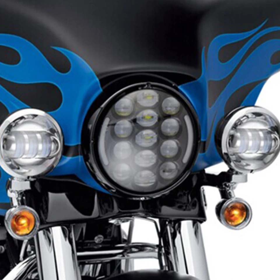 " 105 Вт светодиодный проектор фары+ дополнительные фары для Harley Softail Electra Glide Road King/Yamaha Royal Star 1300