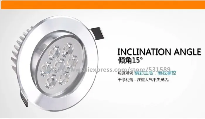 10 шт./лот 3 Вт 5 Вт 7 Вт 9 Вт downlight Встраиваемые пятно света 110 В 220 В для домашнего освещения Бесплатная доставка