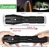 Torche Ultra lumineuse lampe de poche Led T6/L2/V6, 5 Modes d'éclairage avec zoom, pour Camping, vélo, batterie 18650 ► Photo 3/6