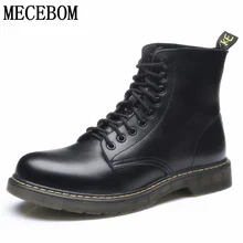 Зимние мужские военные ботинки; Черная повседневная кожаная обувь на шнуровке; мужские ботильоны для влюбленных; botas hombre; m1602m