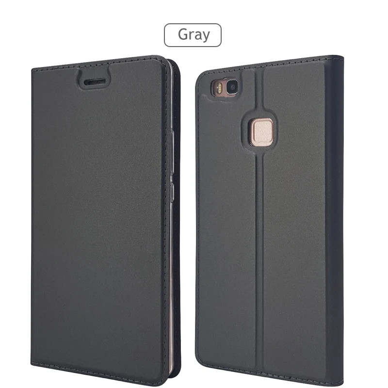Gray P9 чехол ZROTEVE кожаный бумажник Coque для huawei P9 Lite чехол P 9 Lite флип-подставка кожаный чехол для huawei P9 чехол s - Цвет: Gray