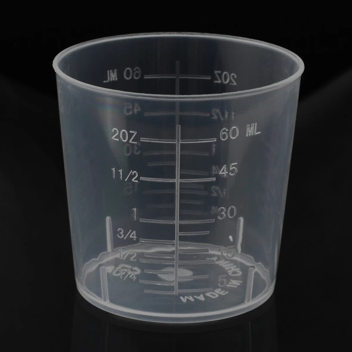 10pcs 60mL Clear Plastic Measuring Cup with Scale Surface Liquid Container Graduated Beaker Household Kitchen Cooking Tool