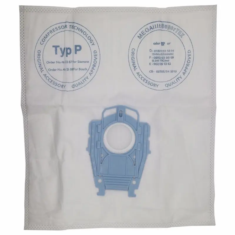 

10pcs/lot good quality Vacuum Cleaner Non-woven Type P Filter Dust Bag for Bosch Hoover Hygienic professional BSG80000