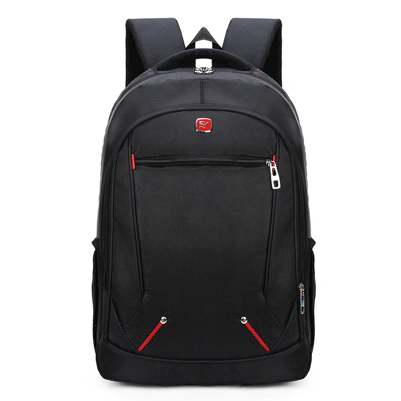 

New pure black anti-theft 20L large capacity 15.6 inch college backpack men's black backpack female Ms. Mochila laptop bag 15.6