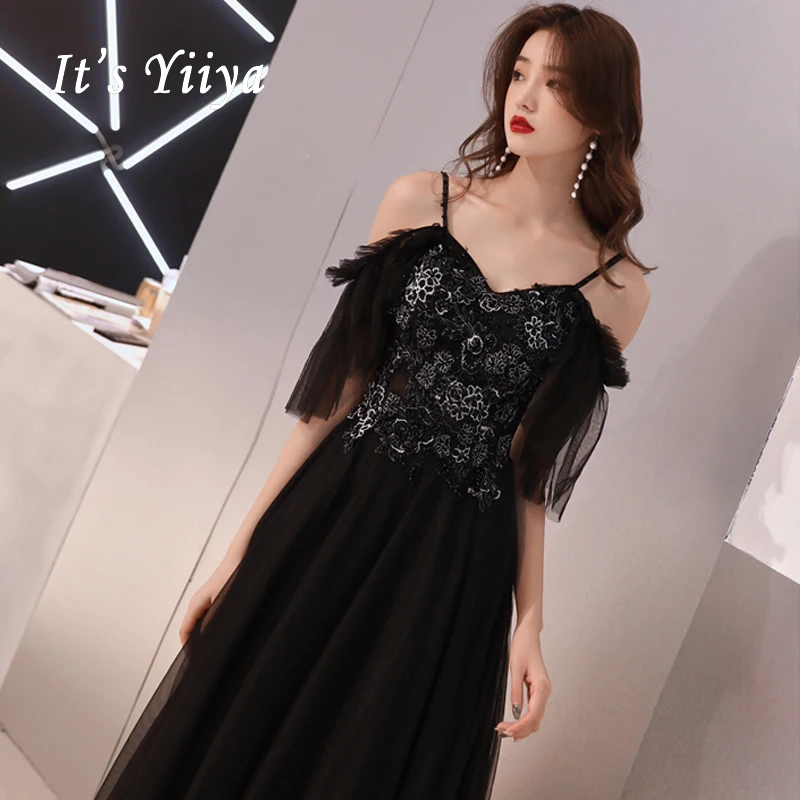 

Vestidos De Gala Black Sexy Backless 2019 Sleeveless Long Plus Size V-neck Dresses Women Party Night Slim Sling Prom Dress E562