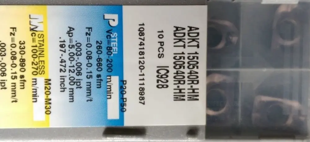 10PCS CARBIDE INSERT ADKT150540R-HM IC928 | Обустройство дома