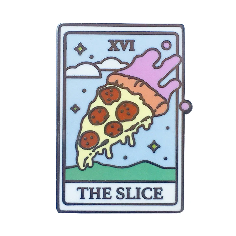 Pizza Tarot Card Enamel Pin