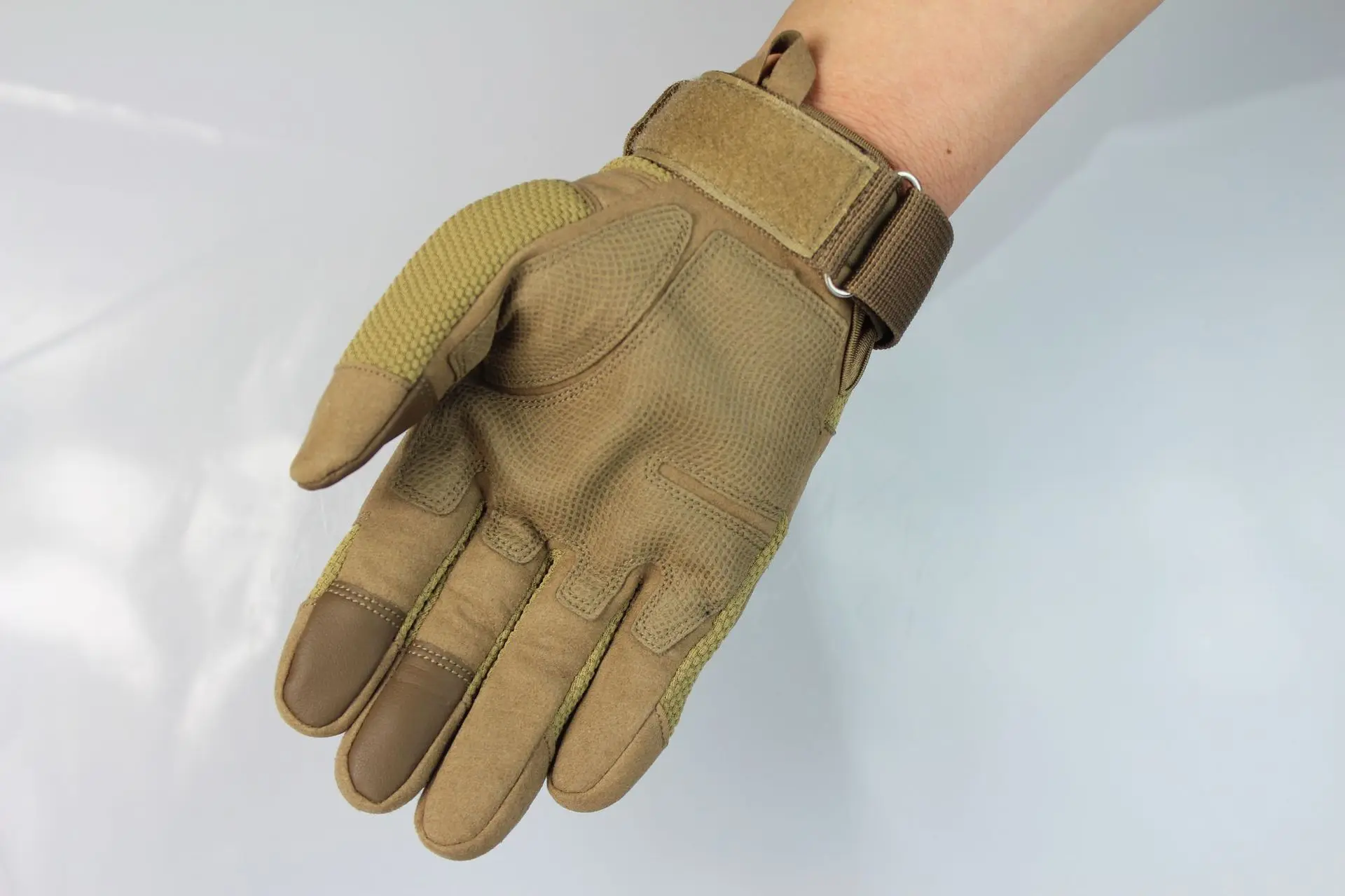 Leather Full Finger Combat Gloves 