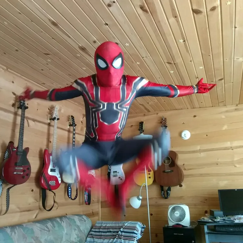 Детский новогодний карнавальный костюм Человека-паука для выпускного вечера, костюм Железного Человека-паука, домашний костюм, комбинезоны