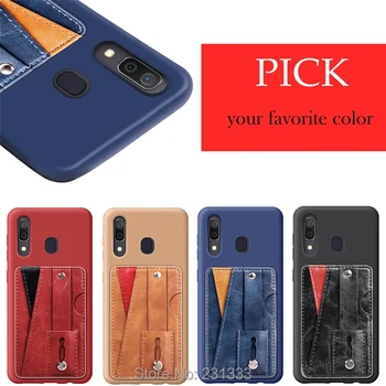 

C-ku ID Card Slot Soft TPU Leather Case For Huawei Honor 9X 20 PRO For One Plus 7 PRO Veneer Gluing Stand Back Cover Skin 100pcs
