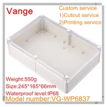 1 шт./лот прессованного литья корпус водонепроницаемый IP68 ABS пластик Проект коробка diy 245*165*66 мм для печатной платы код