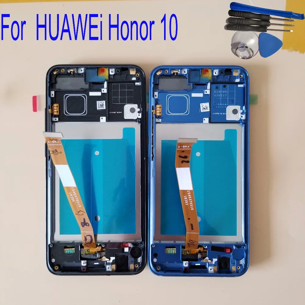 С рамкой отпечатков пальцев для huawei honor 10 COL L29 ЖК дисплей кодирующий