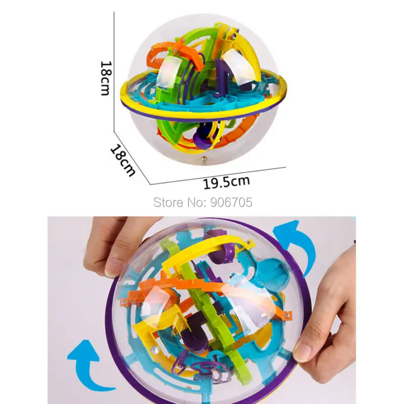 99-299 шагов 3D волшебный интеллект шар мрамор головоломка IQ игра perplexus магнитные шарики IQ игрушки с балансом образовательные Классические игрушки