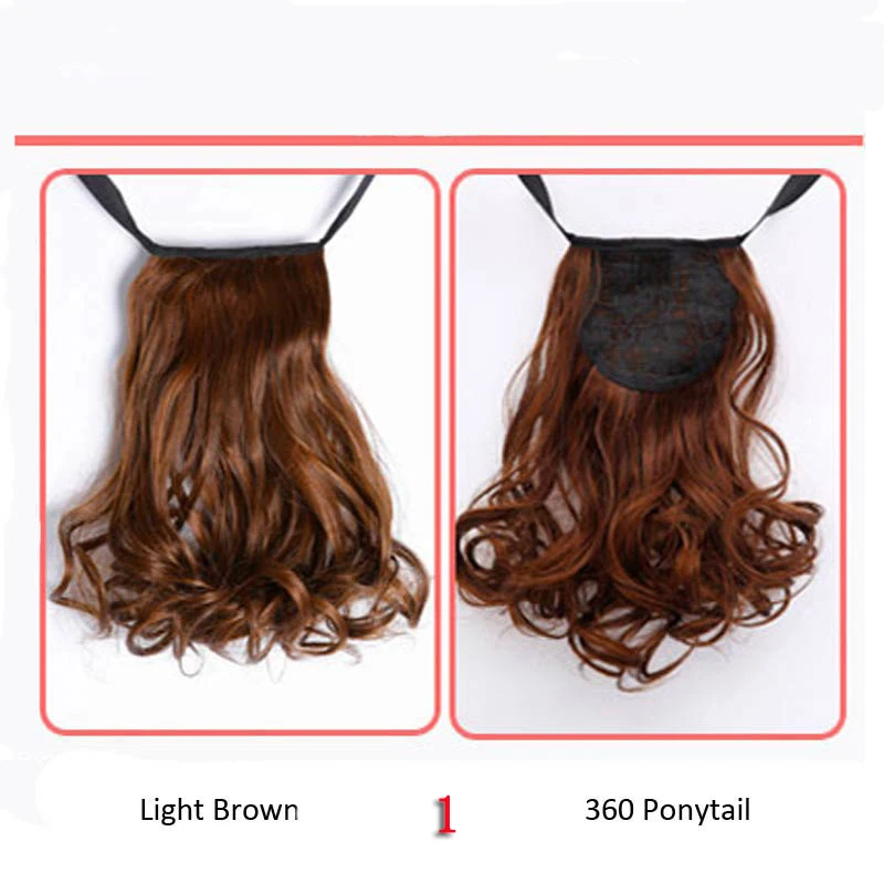 MEIFAN Short Wave Ponytail for Women Drawstring Tied to in Hair Extensions Heat Resistant Synthetic Beautiful Fack Hair Pieces