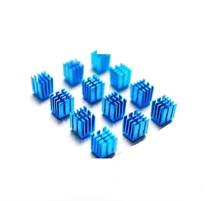 

CoolerAge 10pcs Extruded Aluminum Heatsink 12x9x9mm , Chip CPU GPU VGA RAM LED IC Radiator, Blue Mos Heat sink