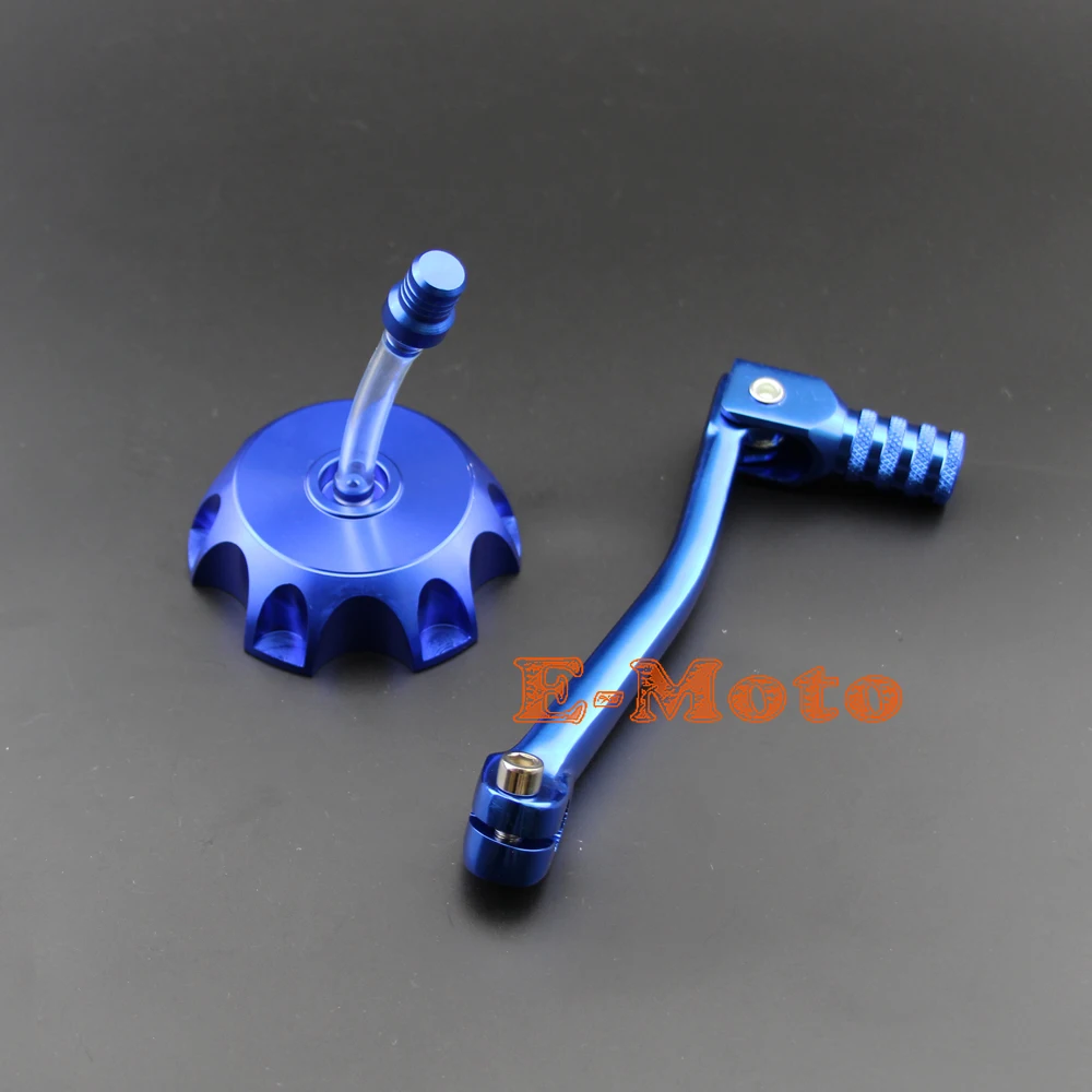 

Folding Gear Shifter Shift Lever Fuel Tank Cap Cover For Pit Dirt Bike SSR CRF50 Thumpstar TTR BLUE