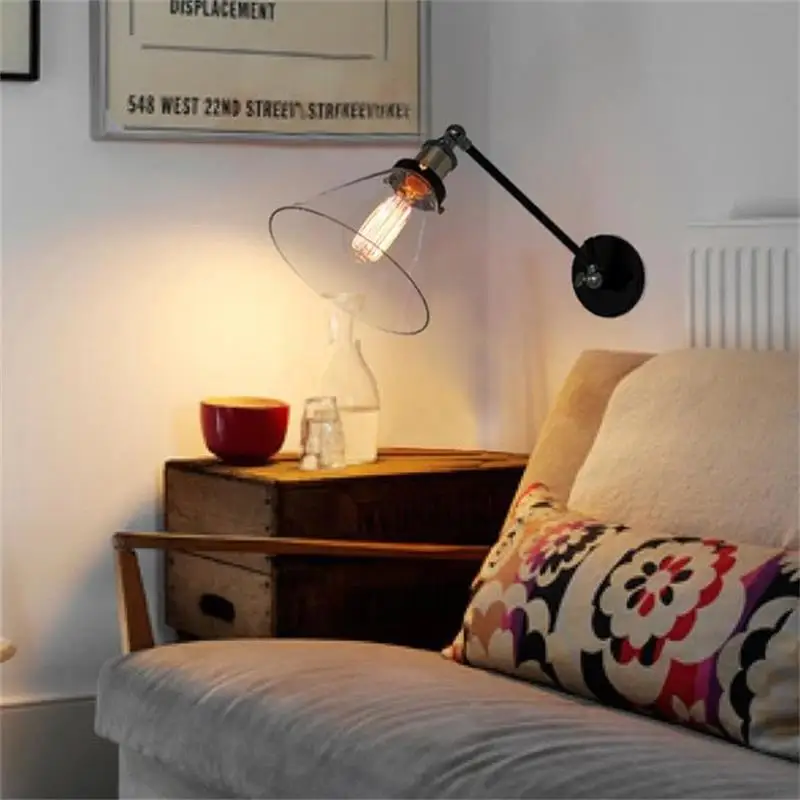 BRIGHTINWD Industrial Wind Double Wall Lamp Creative Wrought Iron Mirror Front Bed Net Cafe Bar Table Restaurant Wall Lamp BRIGHTINWD Industrial Wind Double Wall Lamp Creative Wrought Iron Mirror Front Bed Net Cafe Bar Table Restaurant Wall Lamp