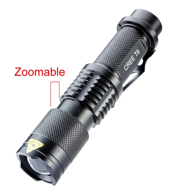 18650 Powerful LED Flashlight 3000 Lumen Cree XM L T6 LED Portable Zoomable Flashlight Torch Lamp