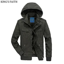 King’s Faith Winter Hood Wool Thick Jackets Men Casual Warm Coats Brand Parka Cotton Outwear Fashion Fit Snow Cold PLQ8610