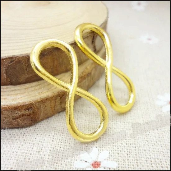 

55 pcs Charms Infinity Symbol Connector 8 Pendant Gold plated Zinc Alloy Fit Bracelet Necklace DIY Metal Jewelry Findings