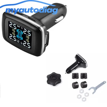 

Newest Car Charger Tire Pressure Alarm Wireless Smart TPMS 12V Real Time Digital Tire Pressure Monitoring System