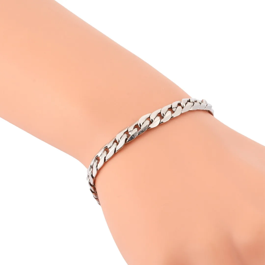 Hip Hop Stainless Steel Cuban Chain Bracelet For Men Punk Jewelry Shellhard Vintage Charms Silver Gold Bangle Wristband Pulseira