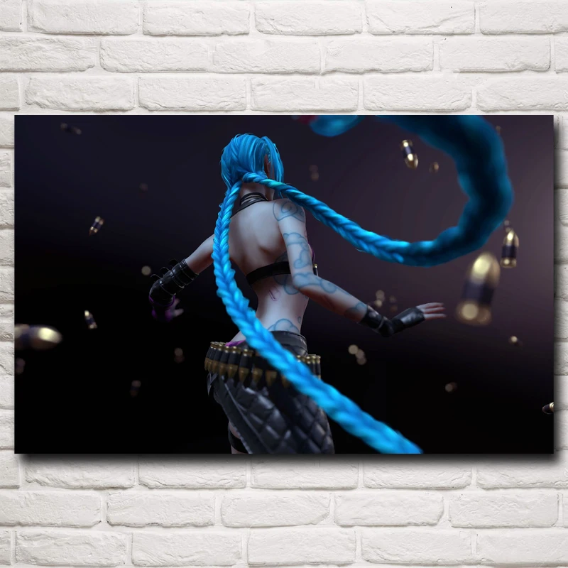 

CGI women Jinx League Of Legends LoL Game Art Silk Poster Home Wall Decor Printing 12x19 15x24 19x30 22x35 Inches Free Shipping