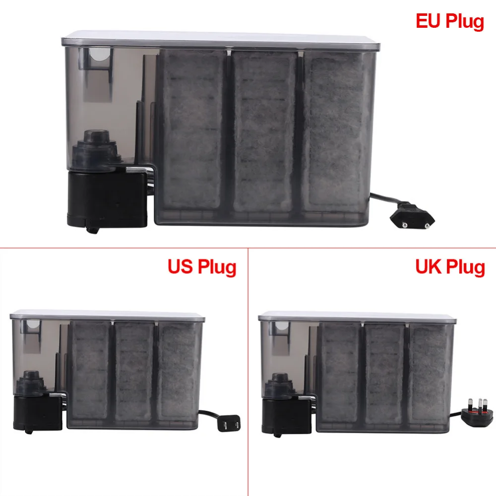 Аквариумный погружной фильтр настенный фильтр для аквариума водопадный аквариум фильтр с воздушным насосом EU US UK Plug