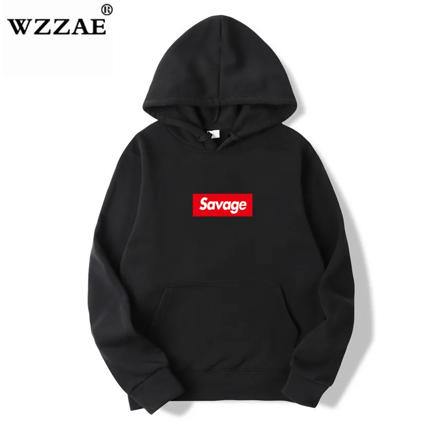 WZZAE Новинка 21 Savage уличная одежда шерсть хлопок Suprem толстовки Parody No Heart X Savage Толстовка для мужчин и женщин хип-хоп